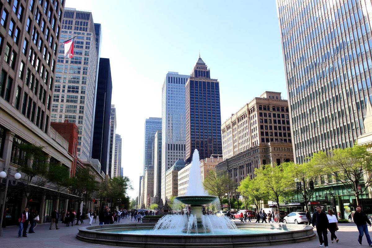 Downtown Cincinnati street scene